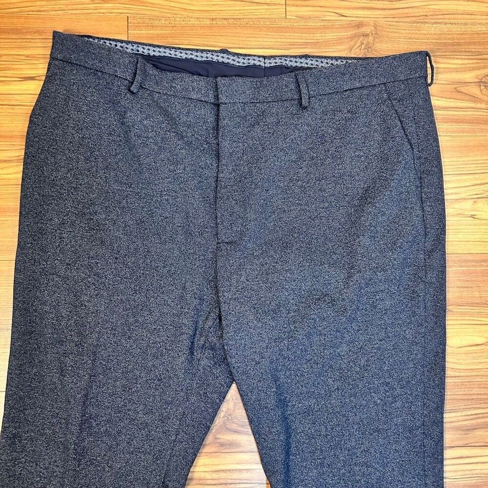 Murano Zac Fit Pants Mens 46x29 Gray Ultimate Modern Comfort Stretch Dress Chino - Picture 3 of 9